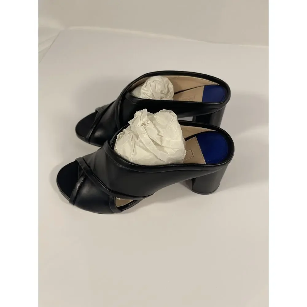 Stuart Weitzman Shoes Women's Size 5.5 Black SAM 75 Block Heel Slide Sandals New - Picture 5 of 9